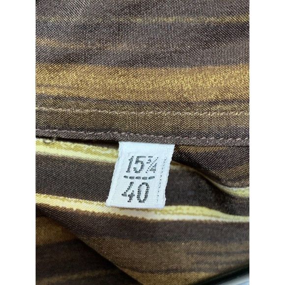 Mens Dolce & Gabbana Shirt Medium Italy Stripe Vintage Half Button Placket  1636 - Picture 4 of 9